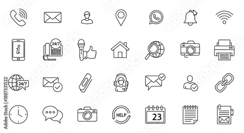Public Facility Icons Set – Accessibility, Parking, Restrooms, Bicycle, Info Signs & More