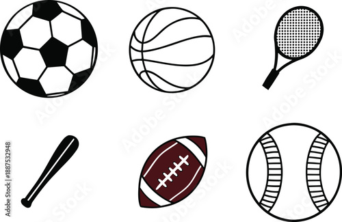 Fitness And Sports Icon Set. Fitness And Sports Activity Icons. Fitness And Sports Training Icons. Fitness And Sports Workout Icons. Fitness And Sports Exercise Icons. Fitness And Sports Gym Icons