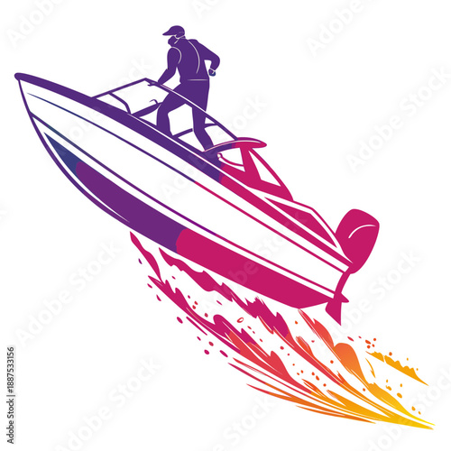 Jet ski rider in action