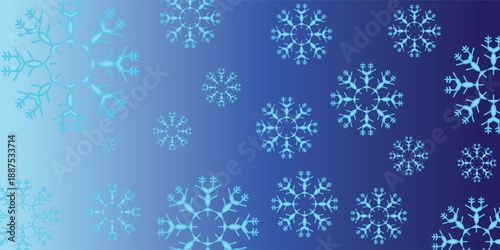 Set of white snowflake icons. Design can use for web and mobile app. Background with snowflakes bokeh effect.