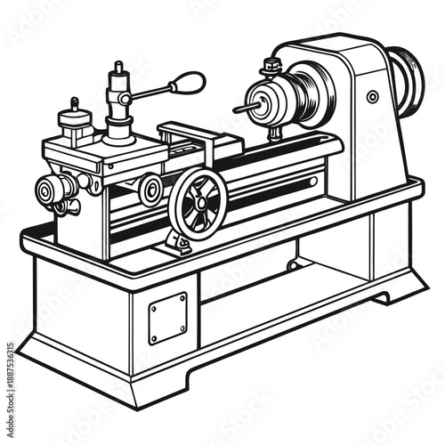 Industrial lathe machine