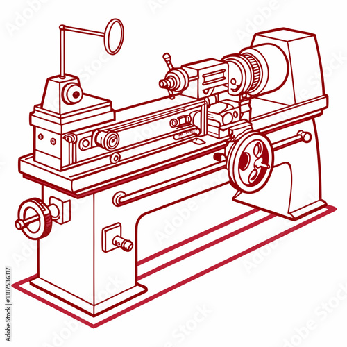 Industrial lathe machine