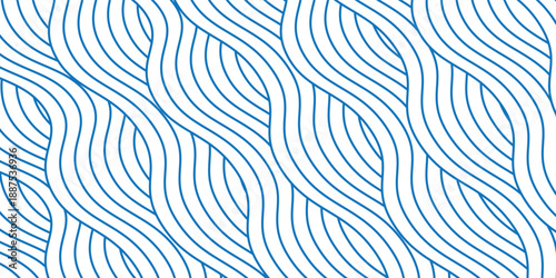 Blue Water wave line pattern background. Traditional Japanese style concept.Vector illustration.Blue Water wave line pattern background. Traditional Japanese style concept.