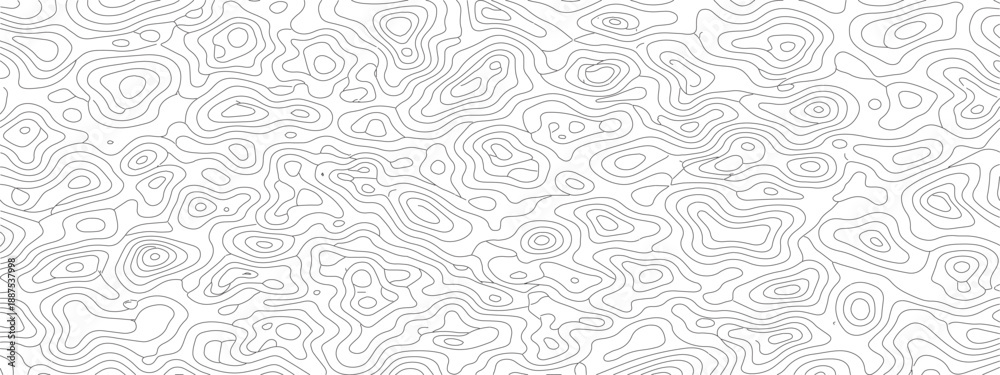 Obraz premium Abstract Topographic Map Contour Lines Seamless Pattern 7.