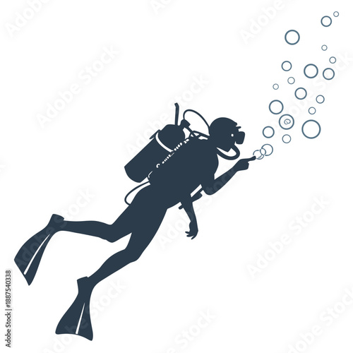 Scuba diver silhouette