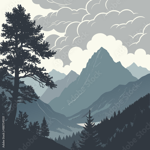 Serene mountain landscape