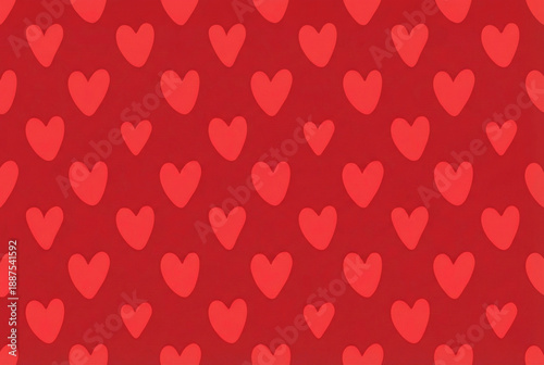 Seamless red heart pattern background for Valentine's Day wrapping paper