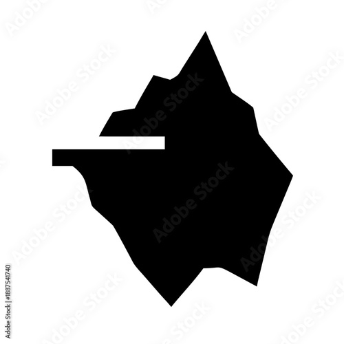 Abstract black and white shape