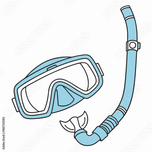 Scuba diving mask and snorkel