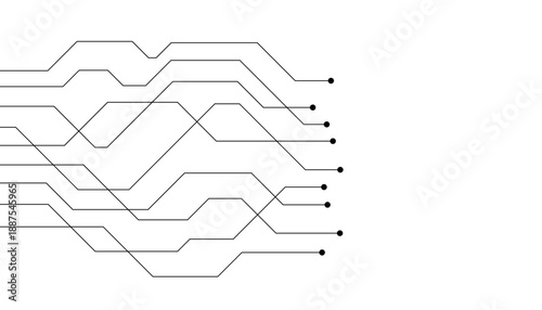 Abstract futuristic circuit board Illustration, Circuit board with various technology elements. Circuit board pattern for technology background. Vector illustration