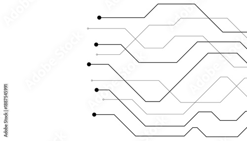 Abstract futuristic circuit board Illustration, Circuit board with various technology elements. Circuit board pattern for technology background. Vector illustration