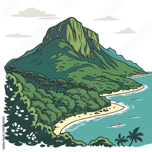 Tropical mountain landscape