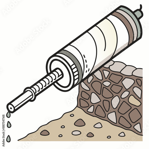 Illustration of a plunger pump