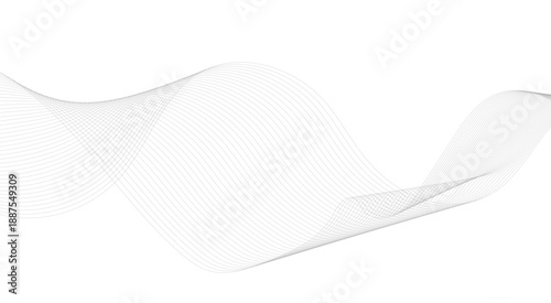Abstract wave element for design. Digital frequency track equalizer. Stylized line art background. Vector illustration. Wave with lines created using blend tool.
