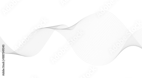 Abstract wave element for design. Digital frequency track equalizer. Stylized line art background. Vector illustration. Wave with lines created using blend tool.
