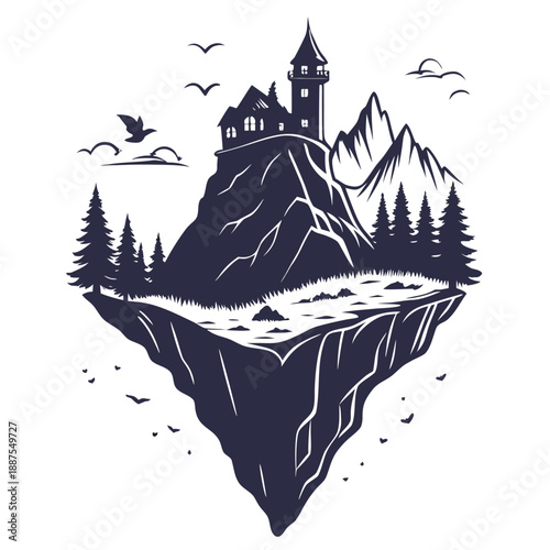 Fantasy island castle