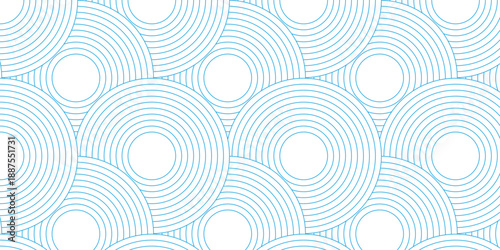 Modern abstract colorful circle line pattern background. Seamless design for banner and wave overlapping geometric wallpaper design.