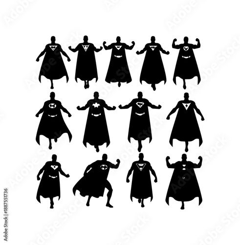 Fotografie Superhero Silhouettes Collection