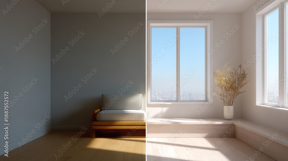 Fototapeta premium Sunlit interior design