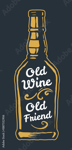 Vintage Wine Glasses and Barrel for Friends