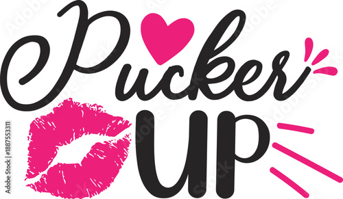 Cute Lips Illustration - Pucker Up Kiss Symbol