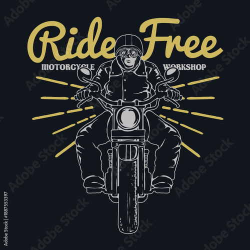 Free Spirit Riding Illustration - Wild and Free