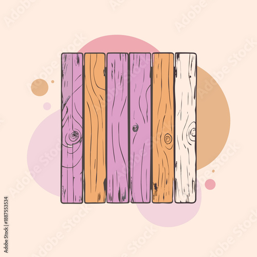 Abstract wooden planks illustration