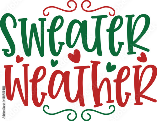 Sweater Weather - Cozy Autumn Fall Vibes Vector Illustration