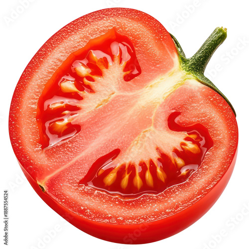 Wallpaper Mural Fresh Tomato Slice Isolated on White Background, Generative AI Torontodigital.ca