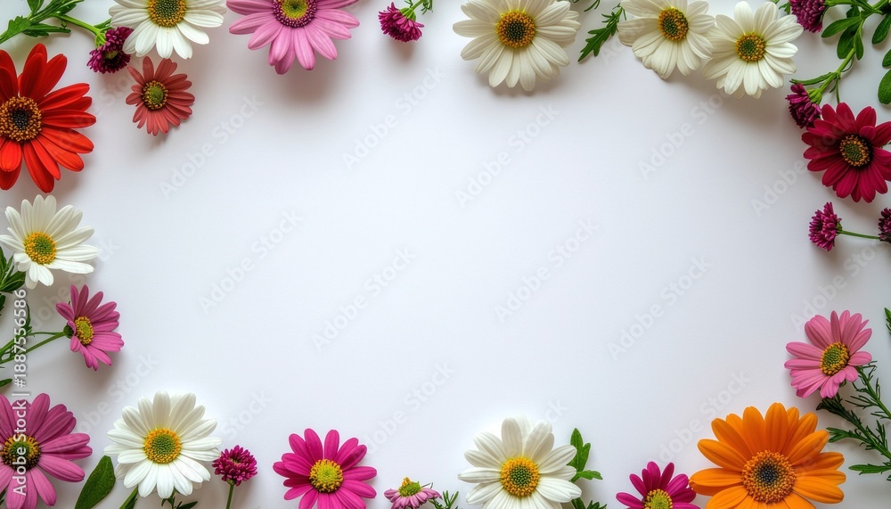 Obraz premium 季節の花のポストカードをイメージした背景画像