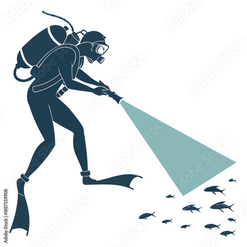 Scuba diver exploring underwater