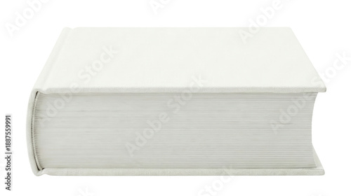 Canvas Print Thick White Book Side View Mockup