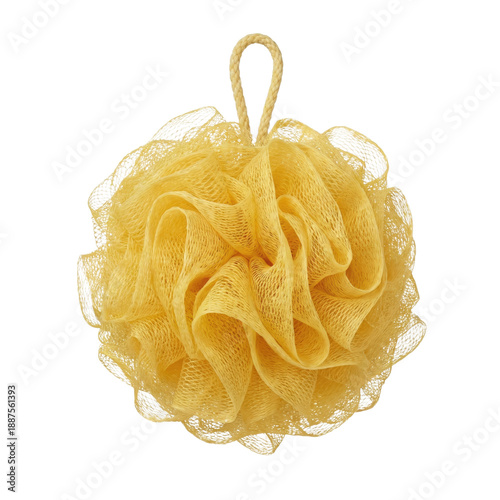 Картината върху платно Yellow Mesh Bath Sponge Loofah Isolated