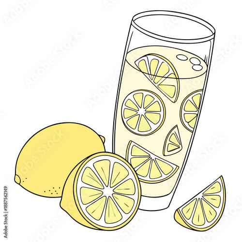 Refreshing lemonade illustration