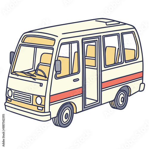 Illustrated minibus