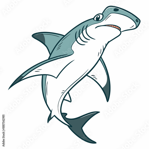 Cartoon hammerhead shark