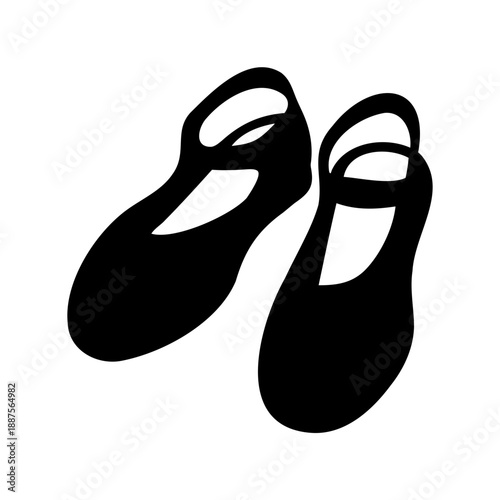 simple black and white illustration of a pair of shoes