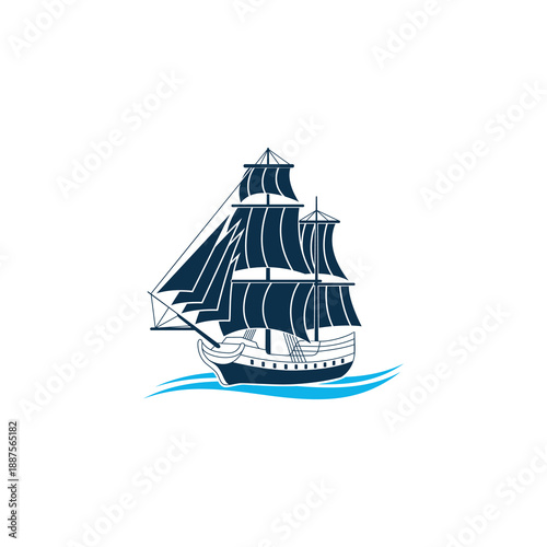 Ship Logo Design – Modern Maritime Business Branding Icon