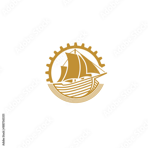 Ship Logo Design – Modern Maritime Business Branding Icon