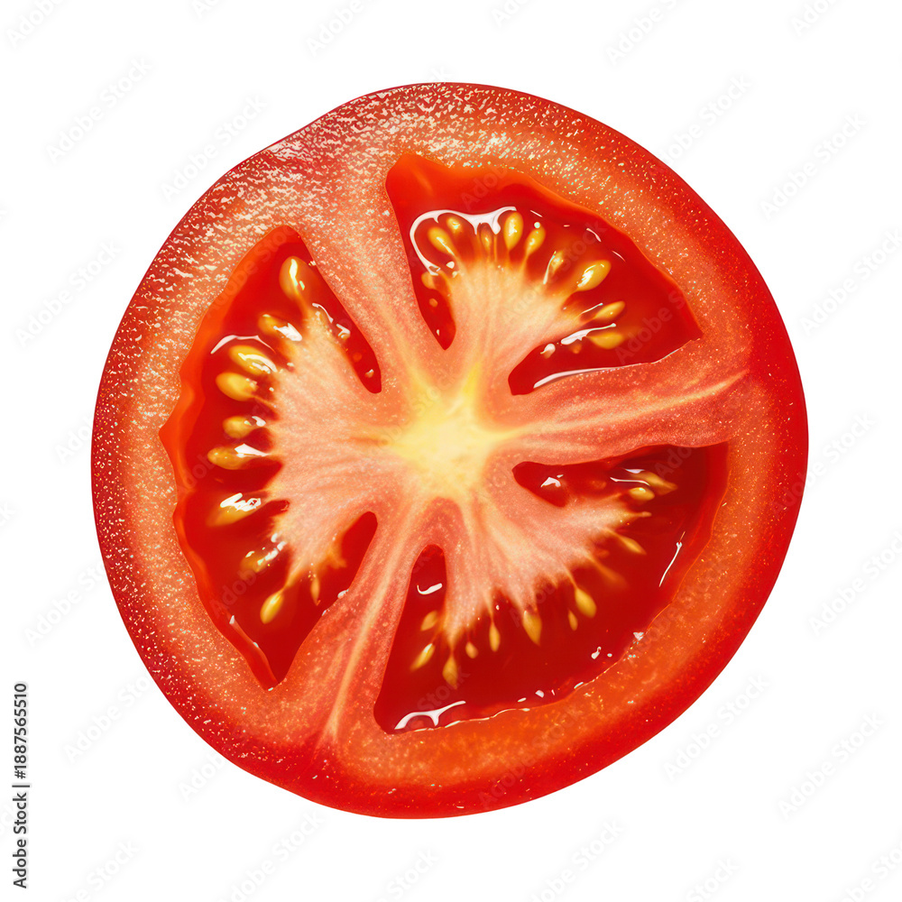 custom made wallpaper toronto digitalFresh Tomato Slice Isolated on White Background, Generative AI