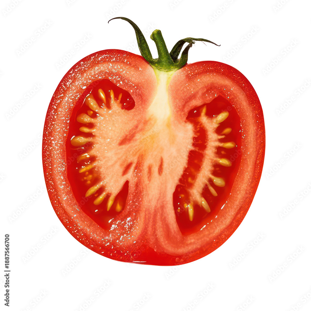 custom made wallpaper toronto digitalFresh Tomato Slice Isolated on White Background, Generative AI