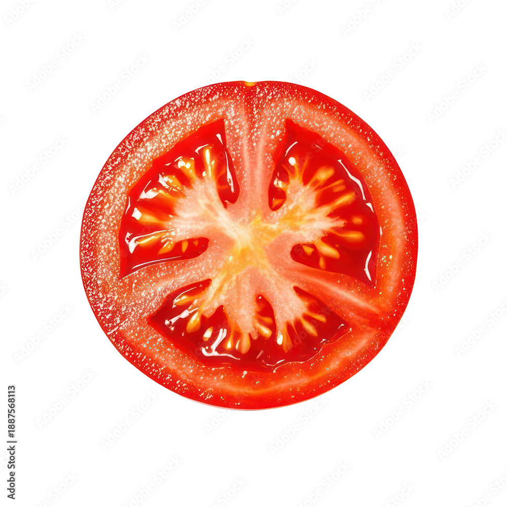 custom made wallpaper toronto digitalFresh Tomato Slice Isolated on White Background, Generative AI