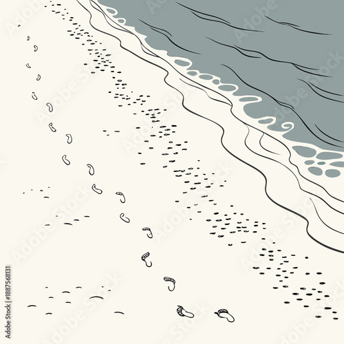 Beach footprints