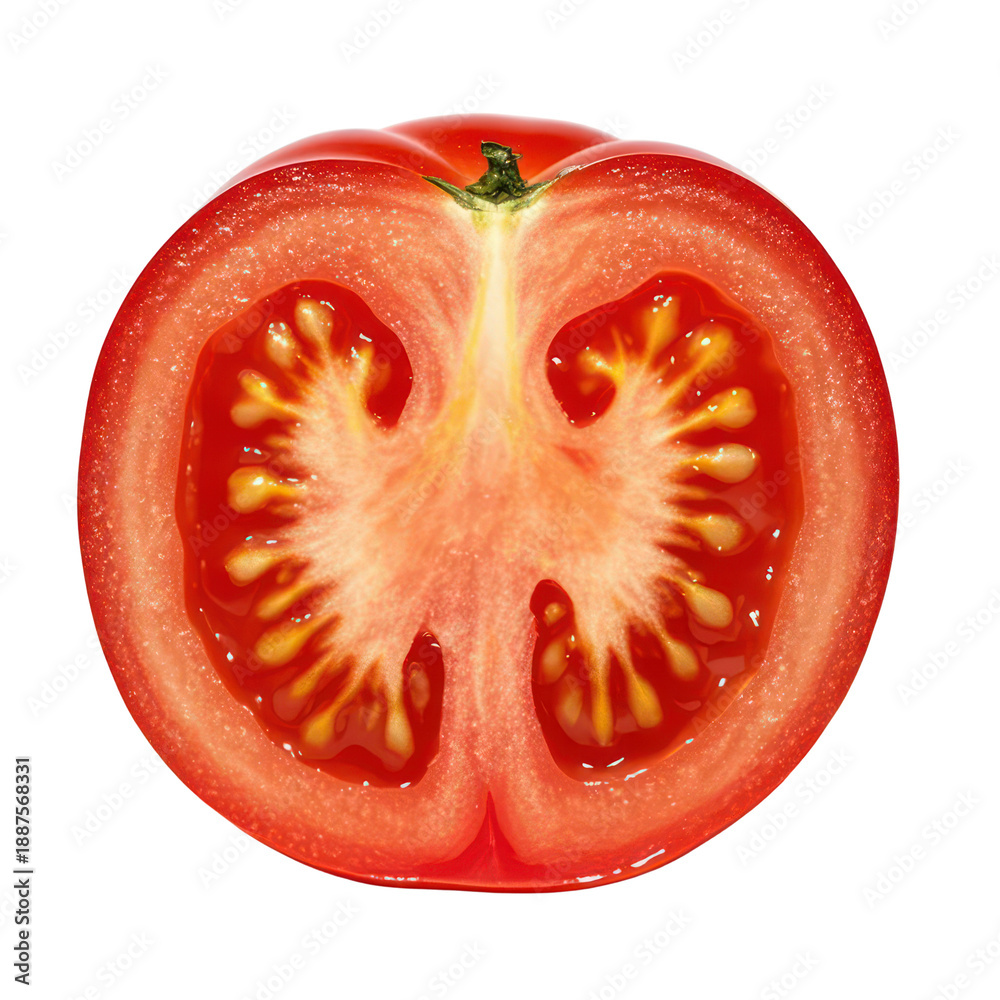 custom made wallpaper toronto digitalFresh Tomato Slice Isolated on White Background, Generative AI