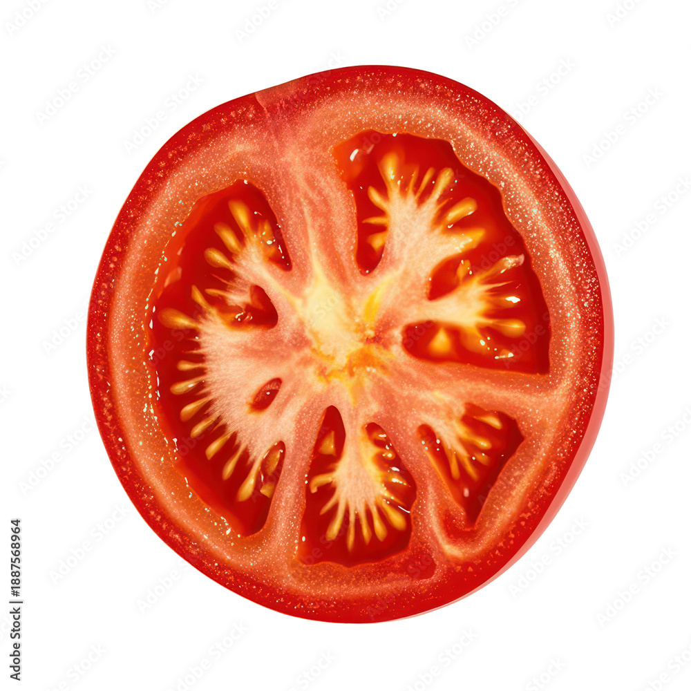 custom made wallpaper toronto digitalFresh Tomato Slice Isolated on White Background, Generative AI