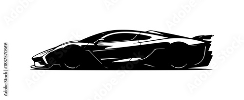 Silhouette of a Sleek, Modern Sports Car