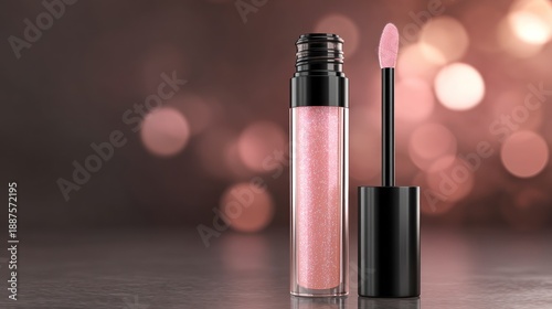 Pink lip gloss product