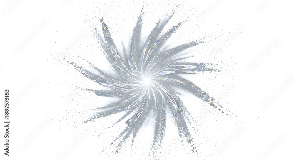Fototapeta premium White Energy Flow Wave abstract movement design featuring ethereal wispy light and fluid motion on white background