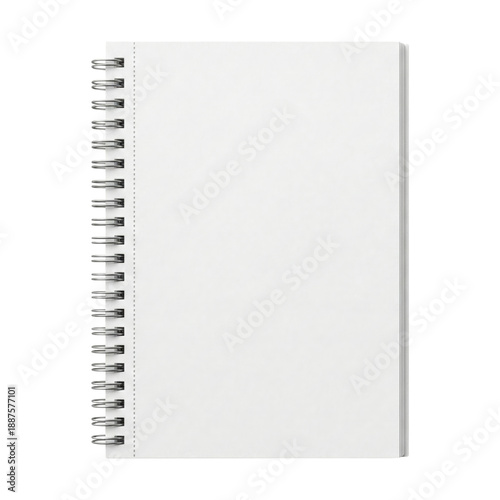 Canvas-taulu Blank White Spiral Notebook Vertical Mockup