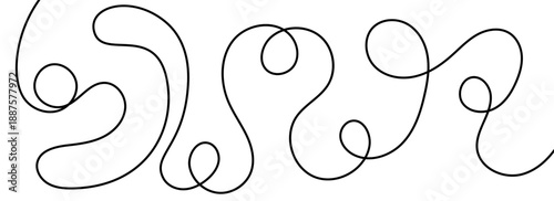 Black squiggly curve line cable.